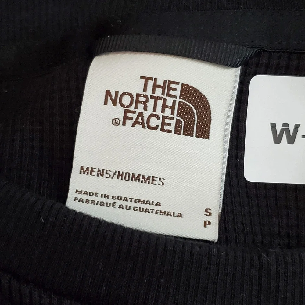 The North Face Men Shirt S Black Thermal Shirt Logo Long Sleeve